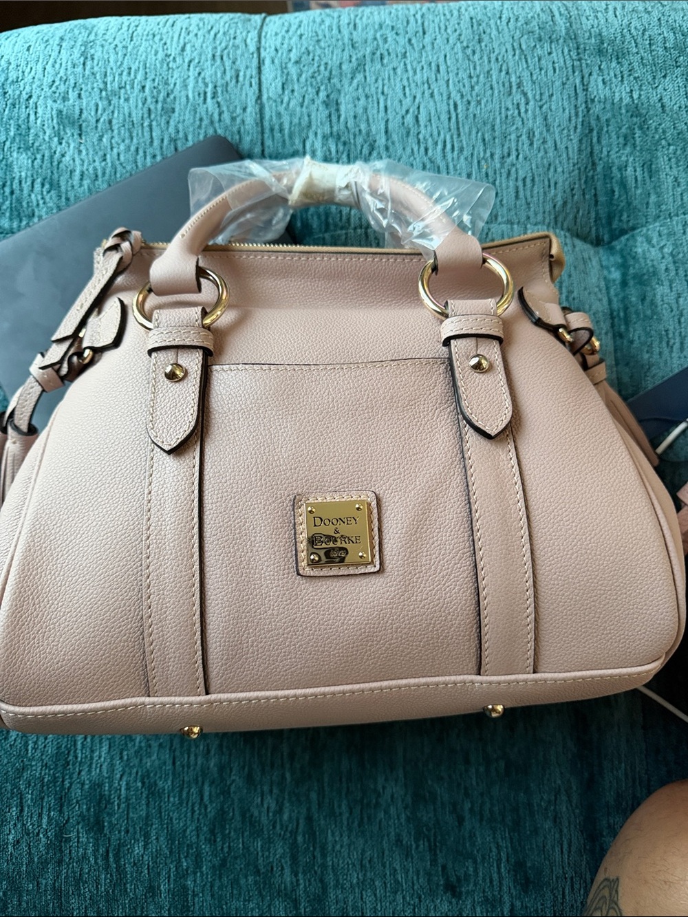 Dooney & Bourke Mauve Sorrento 30 Satchel with Gold Hardware